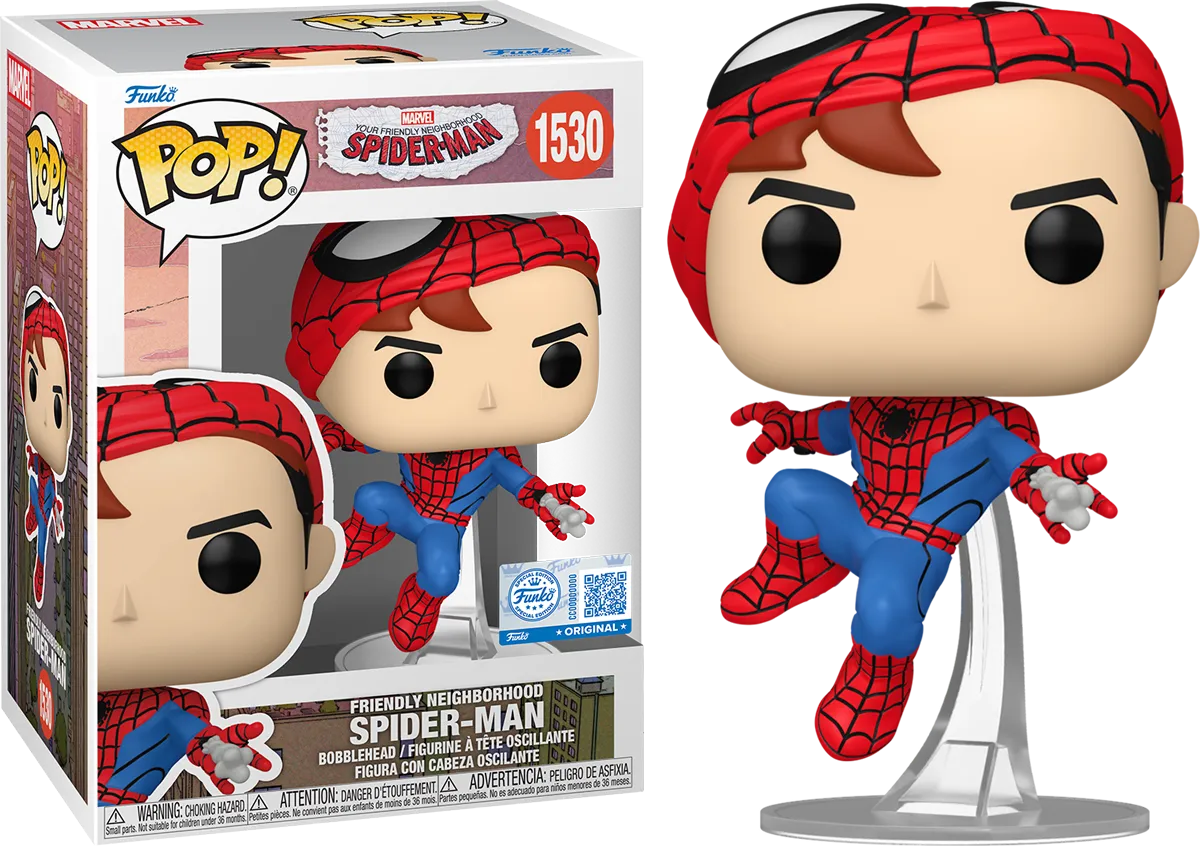 FUN87224 Friendly Neighbourhood Spider-Man - Spider-Man (Mask Up) Pop! Vinyl [RS] - Funko - Titan Pop Culture