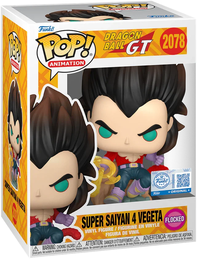 FUN87234 Dragon Ball: GT - Super Saiyan 4 Vegeta (with chase) US Exclusive Flocked Pop! Vinyl [RS] - Funko TBA - Titan Pop Culture