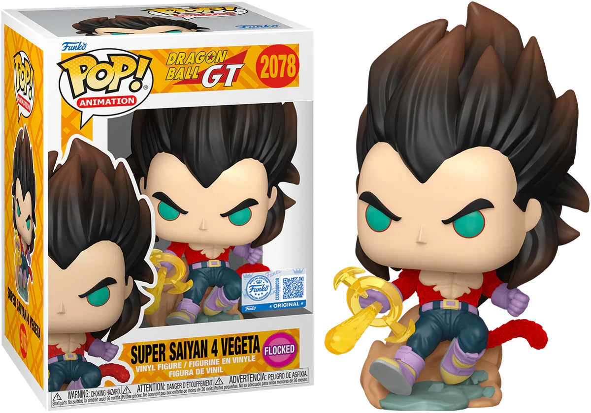 FUN87234 Dragon Ball: GT - Super Saiyan 4 Vegeta (with chase) US Exclusive Flocked Pop! Vinyl [RS] - Funko TBA - Titan Pop Culture