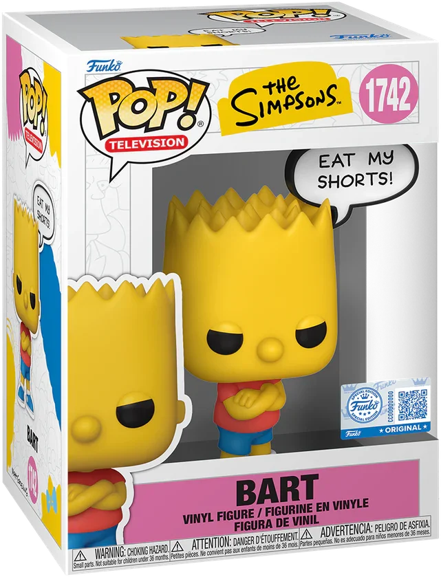 FUN87246 The Simpsons - Bart (Eat My Shorts) Pop! Vinyl - Funko - Titan Pop Culture