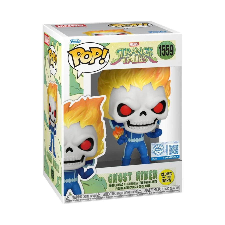 FUN87248 Marvel: Strange Tales - Ghost Rider US Exclusive Glow Pop! Vinyl [RS] - Funko - Titan Pop Culture