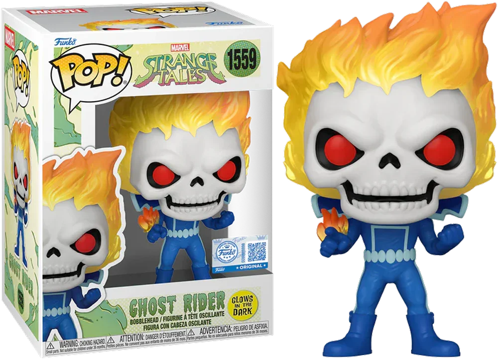 FUN87248 Marvel: Strange Tales - Ghost Rider US Exclusive Glow Pop! Vinyl [RS] - Funko - Titan Pop Culture