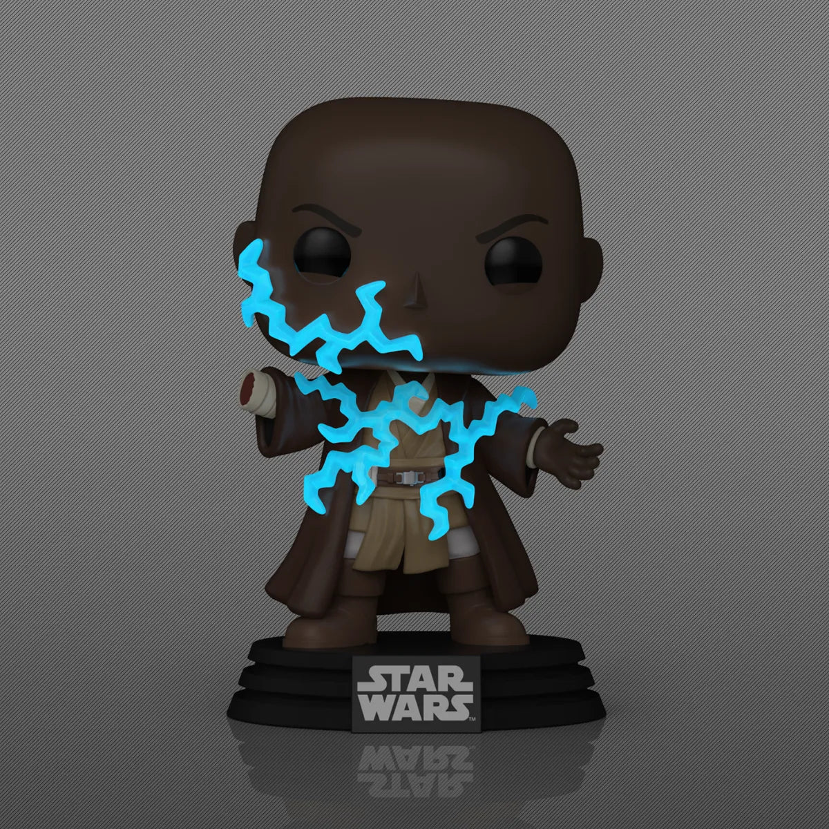 FUN87252 Star Wars: Revenge of the Sith - Mace Windu Electricity US Exclusive Glow Pop! Vinyl [RS] - Funko - Titan Pop Culture