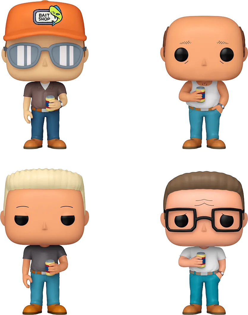 FUN87253 King of the Hill - Dale, Hank, Bill & Boomhauer US Exclusive Pop! 4-Pack [RS] - Funko - Titan Pop Culture