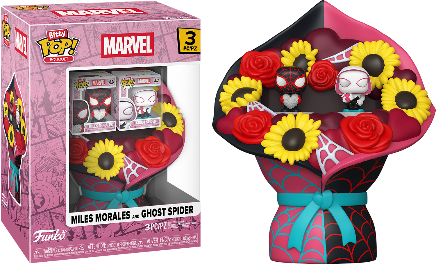 Spiderman - Valentines Bitty Pop! Bouquet