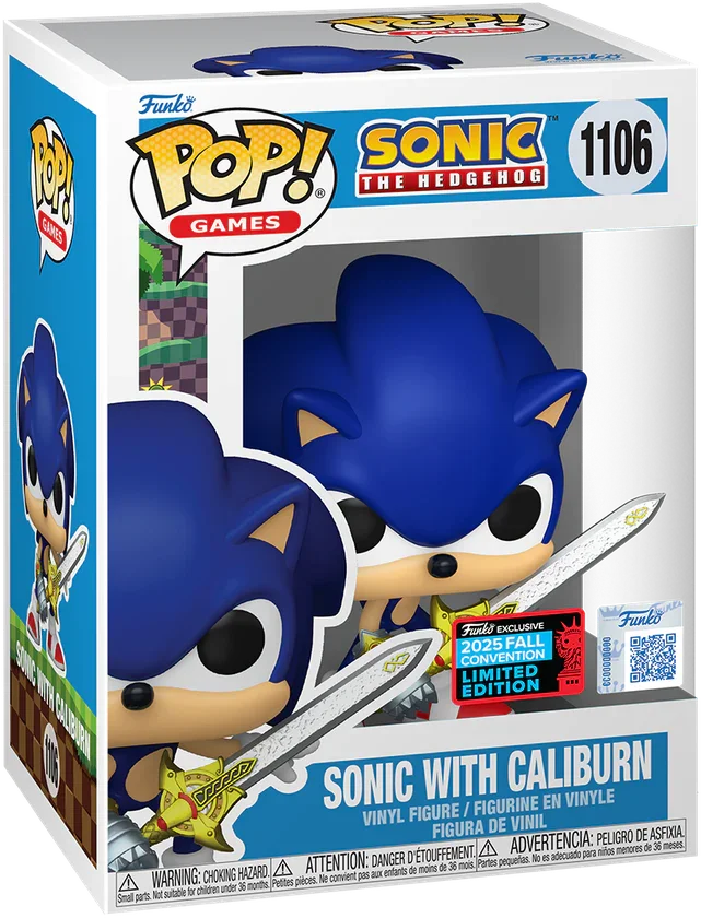 Sonic the Hedgehog - Sonic with Caliburn Pop! Vinyl 2025 NYCC Exclusive [RS]