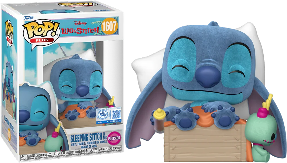 FUN88212 Lilo & Stitch - Sleeping Stitch in Box US Exclusive Flocked Pop! Plus [RS] - Funko - Titan Pop Culture