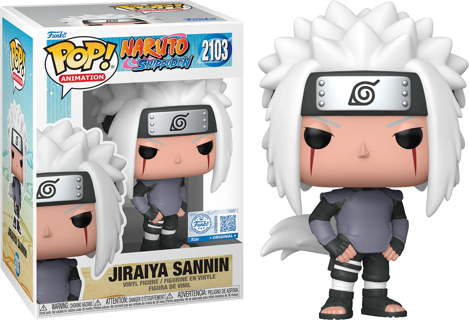 Naruto - Jiraiya (Sannin) Vinilo Pop! Exclusivo para EE. UU. [RS]