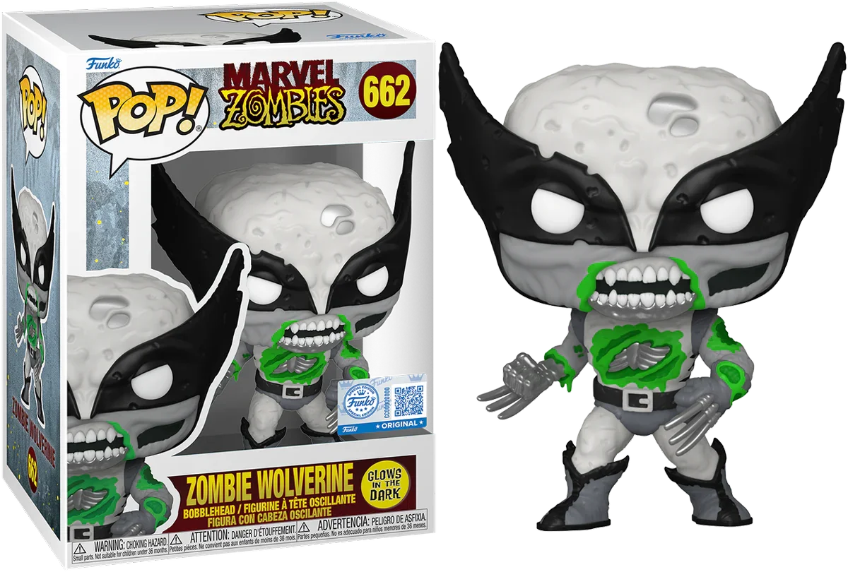 Marvel: Zombies - Wolverine US Exclusive Glow Pop! Vinyl [RS]