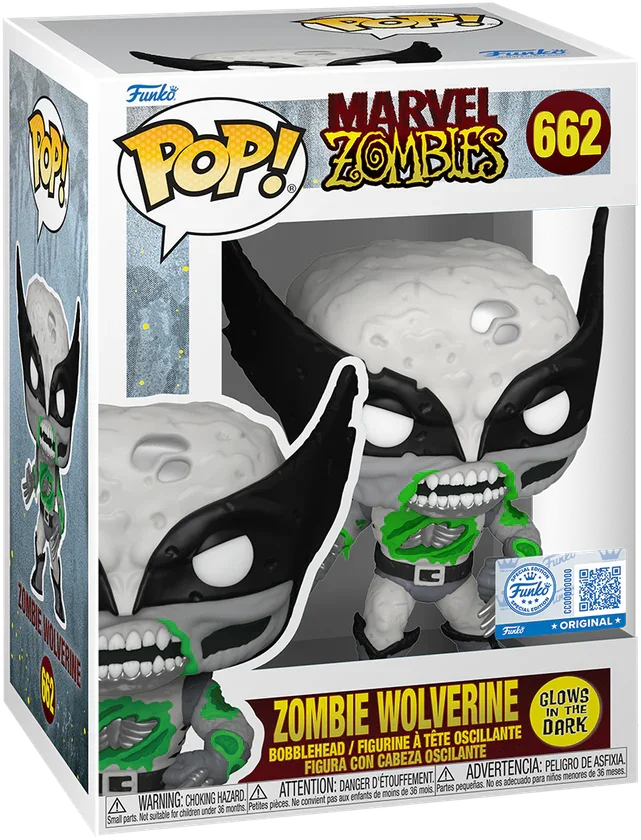 Marvel: Zombies - Wolverine US Exclusive Glow Pop! Vinyl [RS]