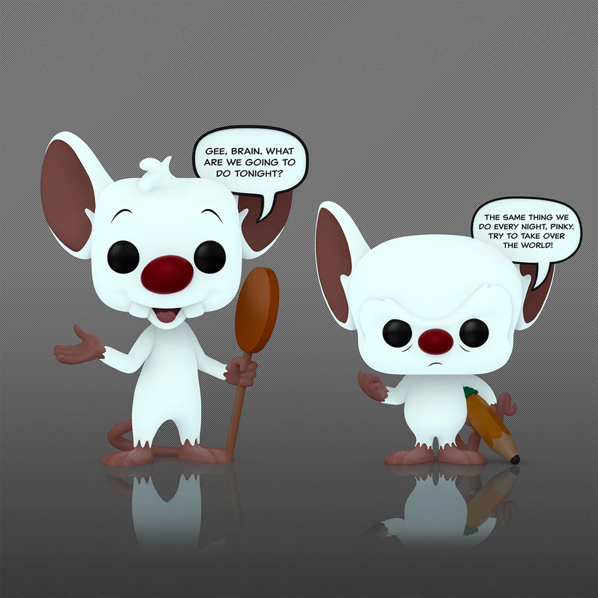Pinky and The Brain - Pinky & The Brain Pop Sayings Glow-in-the-Dark Pop! Vinyl 2-Pack