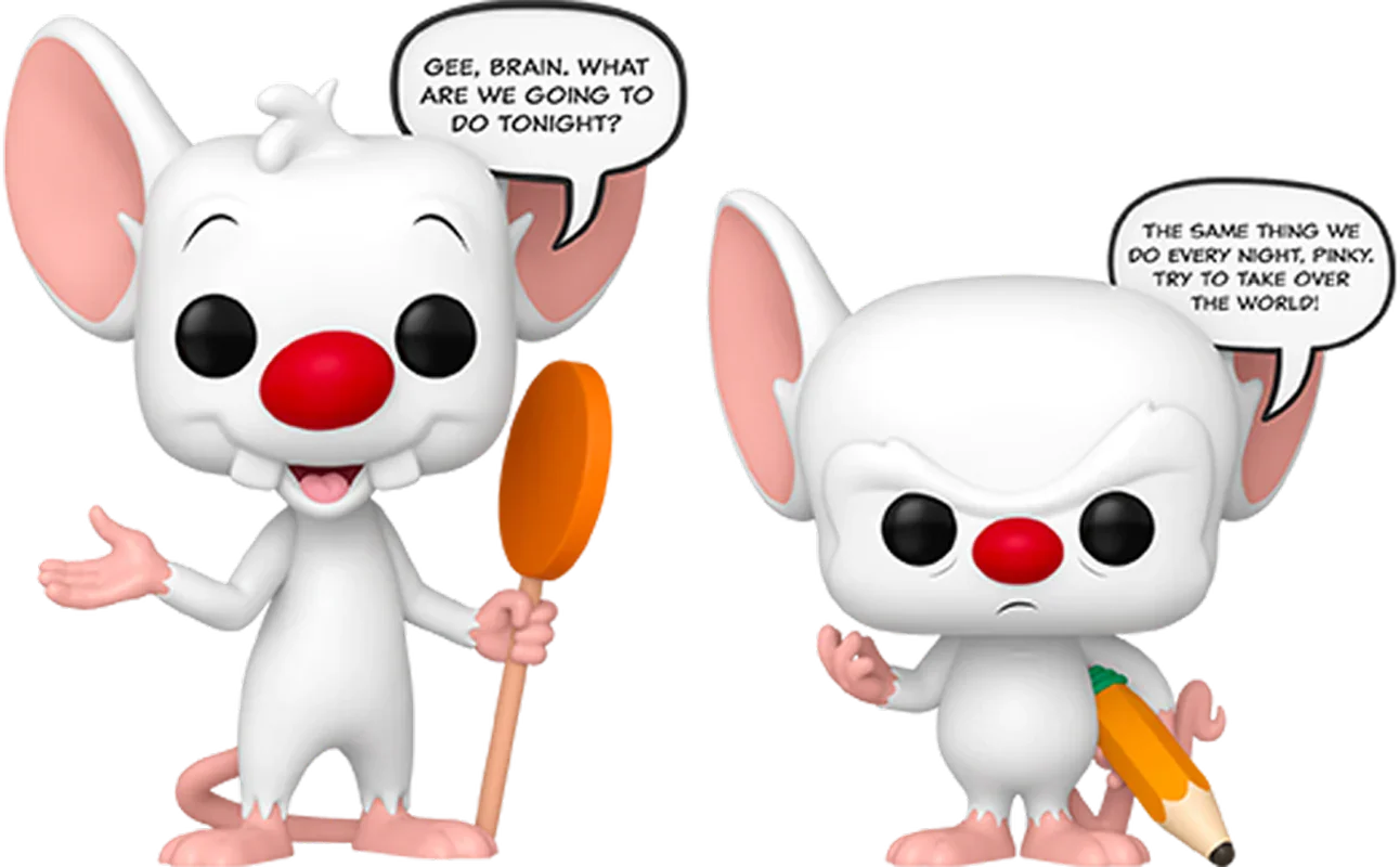 Pinky and The Brain - Pinky & The Brain Pop Sayings Glow-in-the-Dark Pop! Vinyl 2-Pack