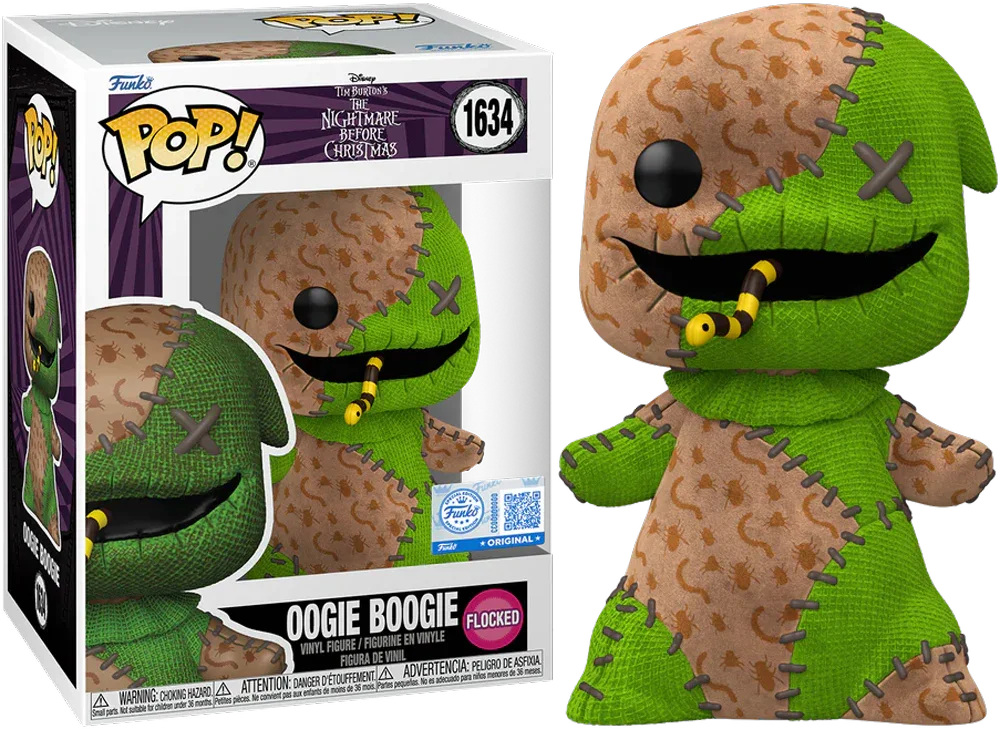 The Nightmare Before Christmas - Oogie Boogie Patchwork US Exclusive Flocked Pop! Vinyl [RS]