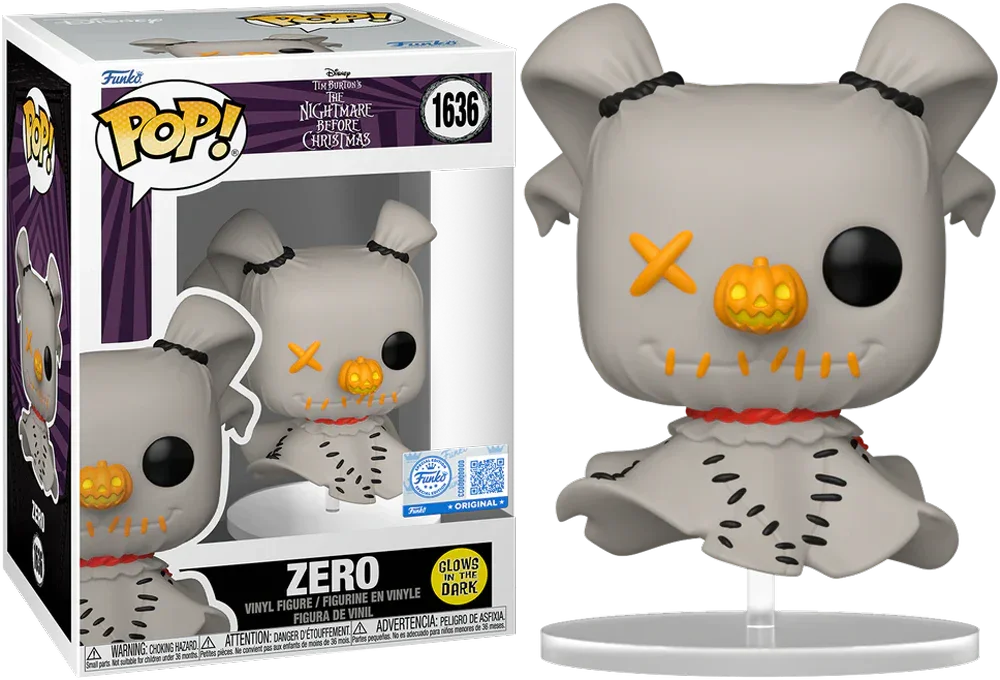 The Nightmare Before Christmas - Zero Patchwork US Exclusive Glow Pop! Vinyl [RS]