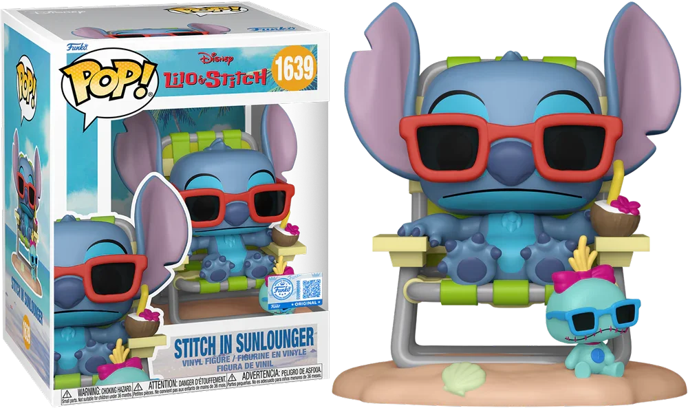 FUN88469 Lilo & Stitch - Stitch in Sunlounger US Exclusive Pop! Premium [RS] - Funko - Titan Pop Culture