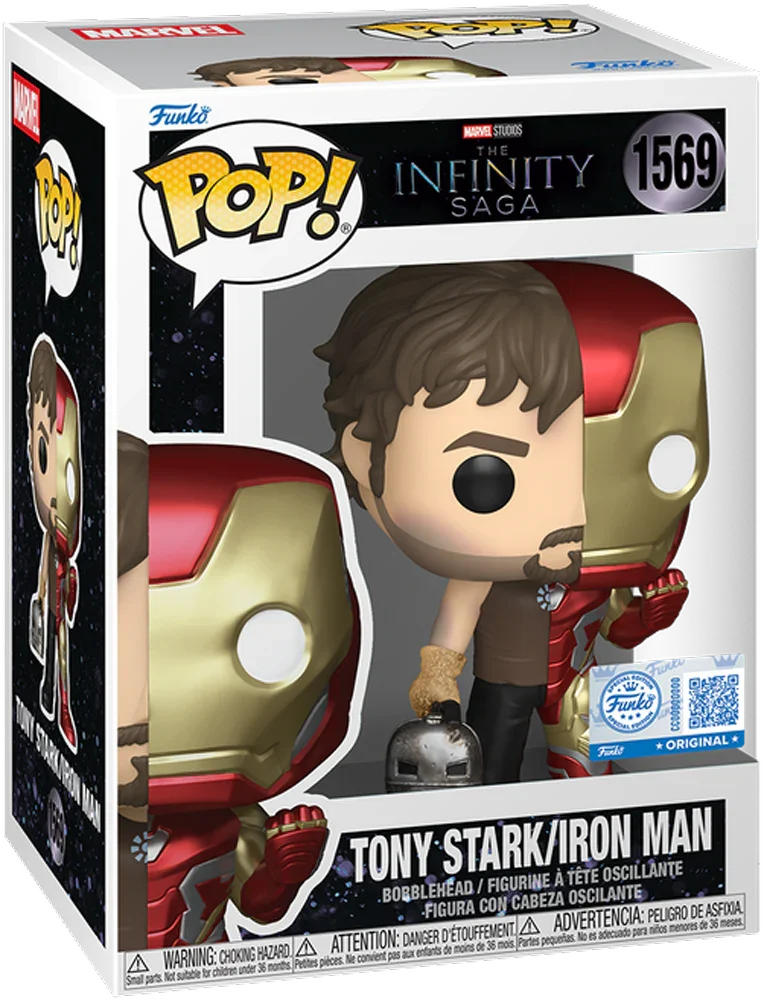 Marvel: Split - Tony Stark/Iron Man - Vinilo Pop! [RS]