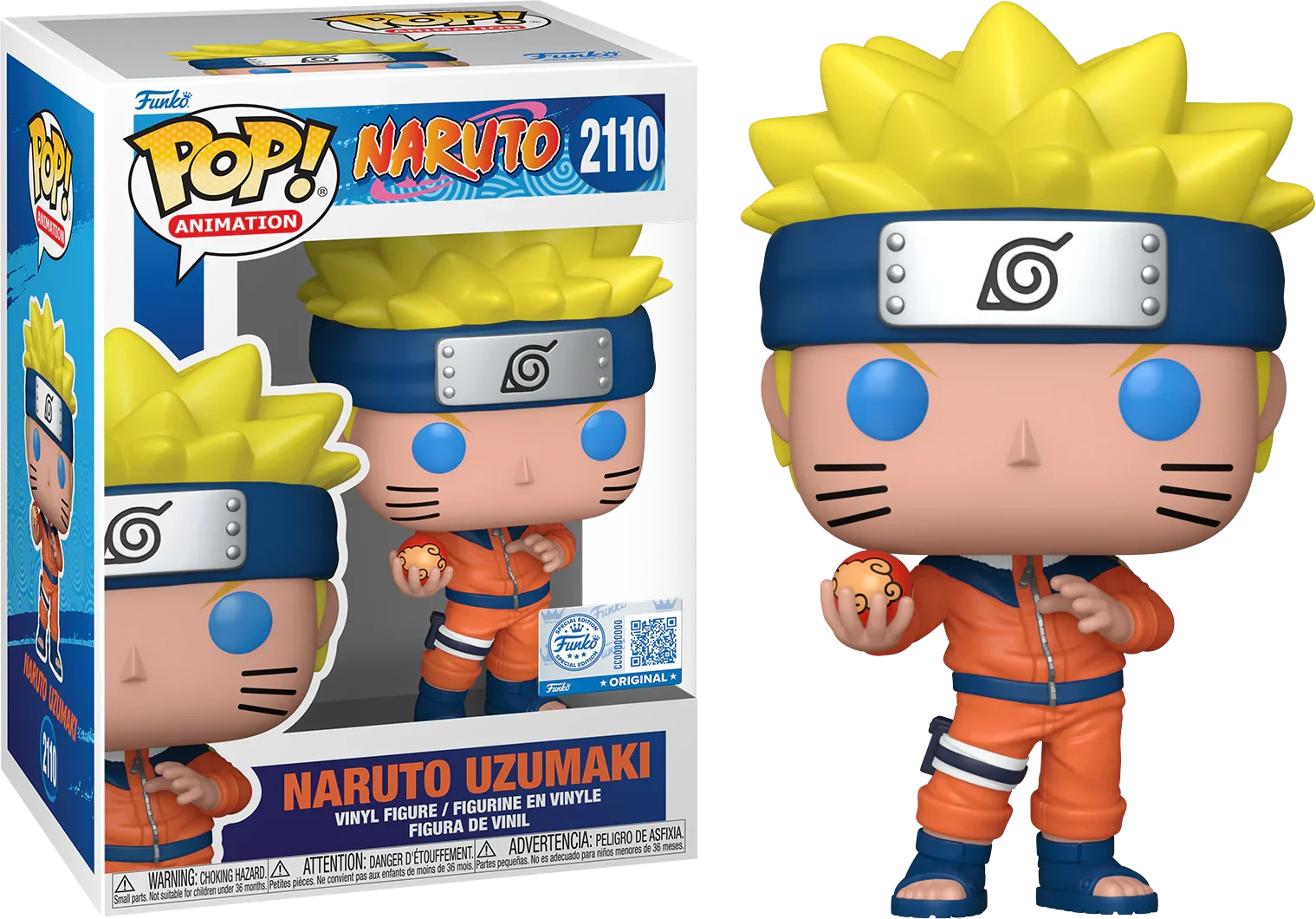 Naruto - Naruto Uzumaki (con globo) Vinilo Pop! Exclusivo de EE. UU. [RS]