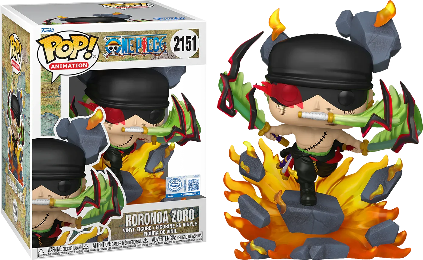 One Piece - Zoro (Rey del Infierno) Figura Pop! Premium exclusiva para EE. UU. [RS]