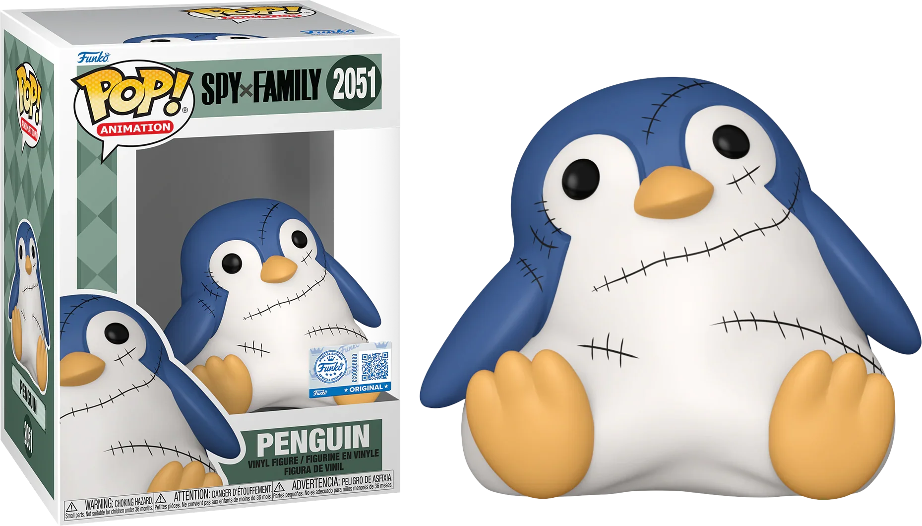 Spy x Family - Pingüino (con puntadas) Vinilo Pop! Exclusivo de EE. UU. [RS]
