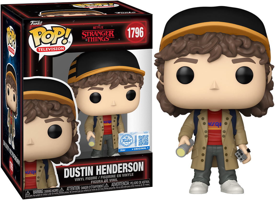 Stranger Things - Dustin Henderson (con Torch) Vinilo Pop! Exclusivo para EE. UU. [RS]