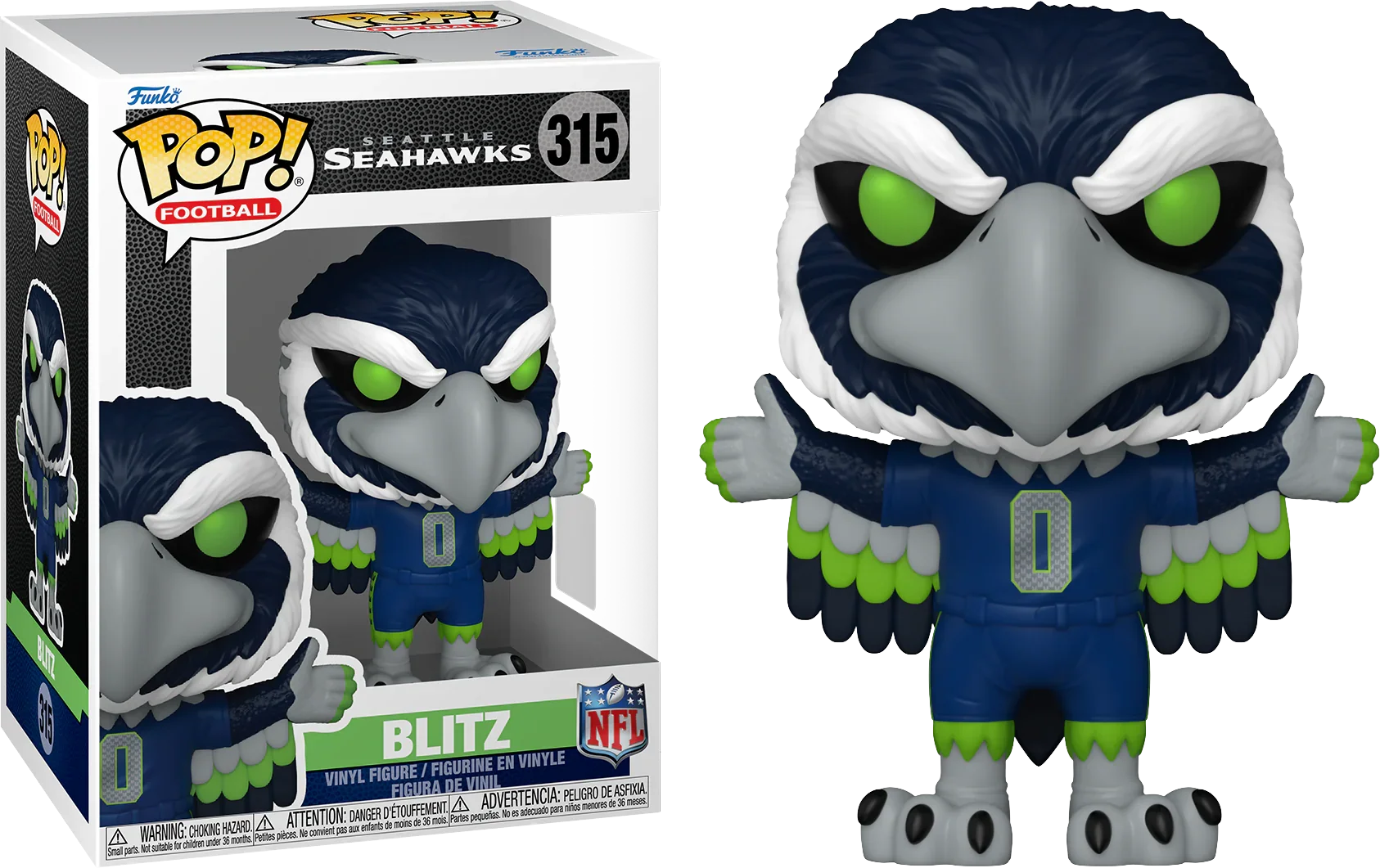 FUN89134 NFL: Mascots - Seattle Seahawks Blitz Pop! Vinyl - Funko - Titan Pop Culture