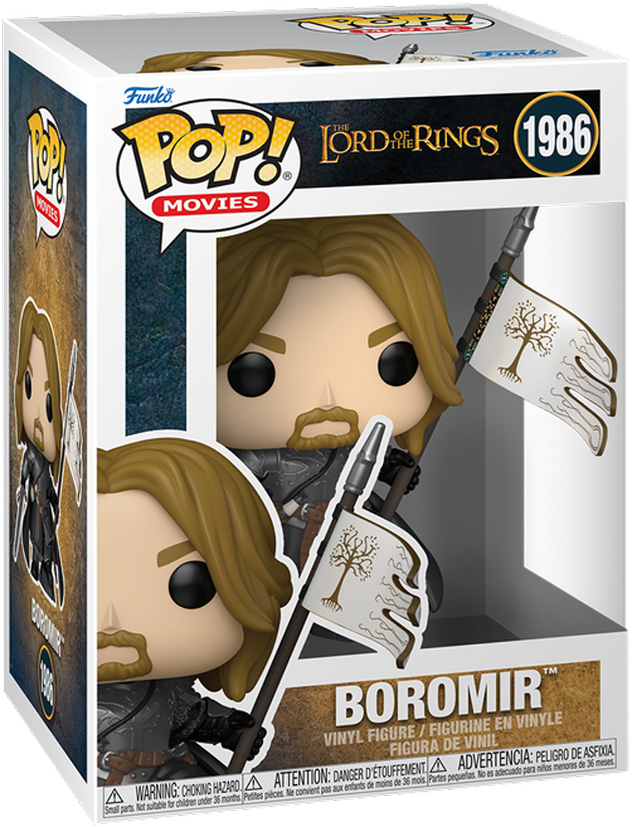 El Señor de los Anillos - Boromir con la bandera de Gondor (Pop! Vinyl)