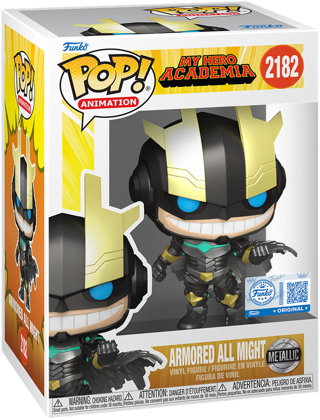 My Hero Academia - Figura Pop! de vinilo metálico exclusivo para EE. UU. de Armoured All Might [RS]