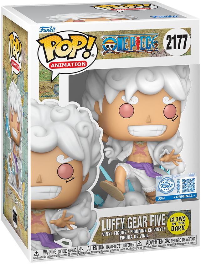 One Piece - Luffy Gear 5 - Vinilo Glow Pop! exclusivo para EE. UU. [RS]