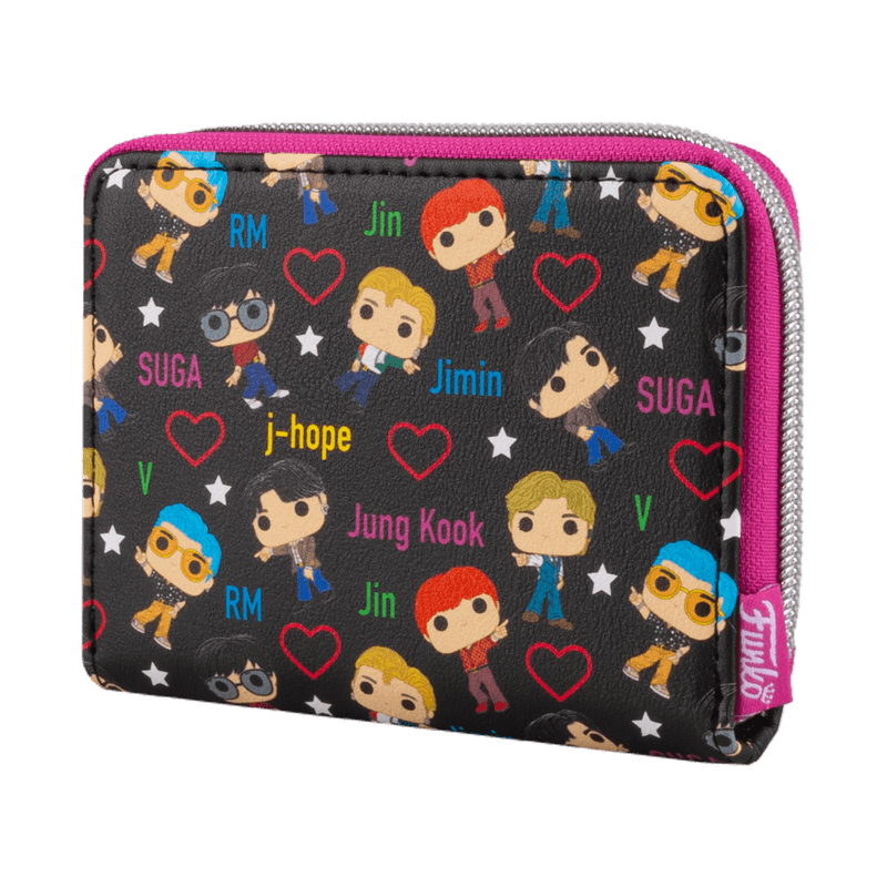 FUNBTSWA0001 BTS - Band with Hearts All Over Print Wallet - Loungefly - Titan Pop Culture