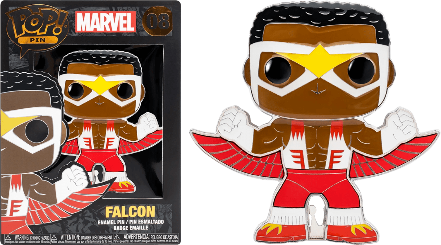 FUNMVPP0009 Captain America - Falcon 4" Pop! Enamel Pin - Funko - Titan Pop Culture