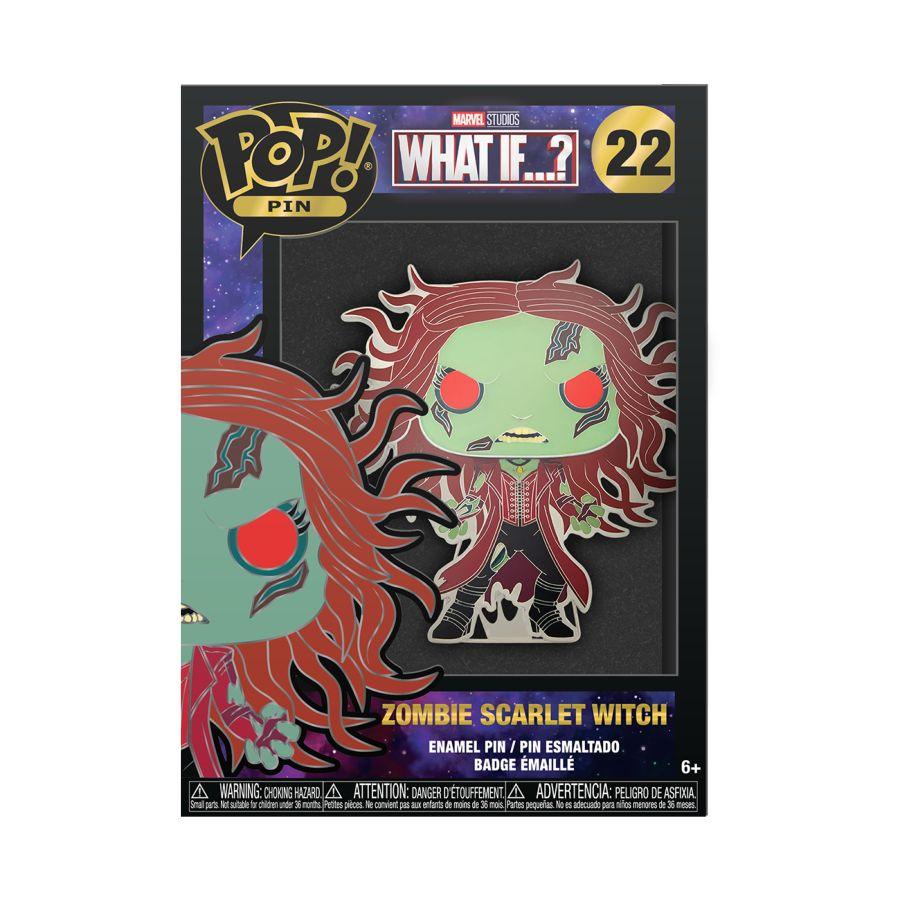FUNMVPP0062 What If - Zombie Scarlet Witch (with chase) 4" Pop! Enamel Pin - Funko - Titan Pop Culture