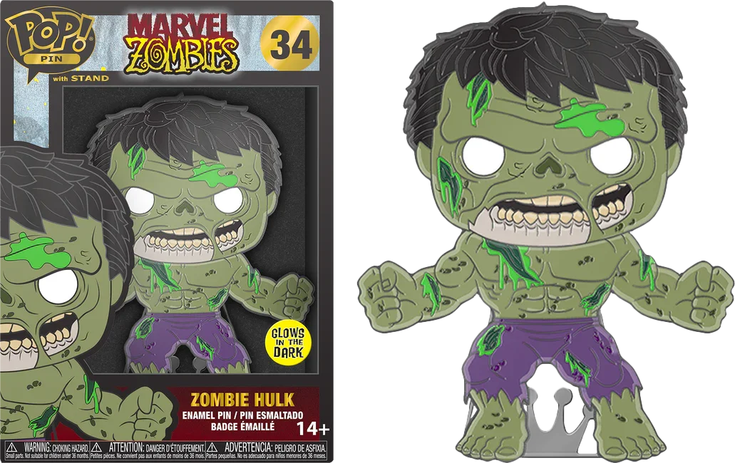 Marvel Comics - Zombie Hulk (with chase) 4" Pop! Pin