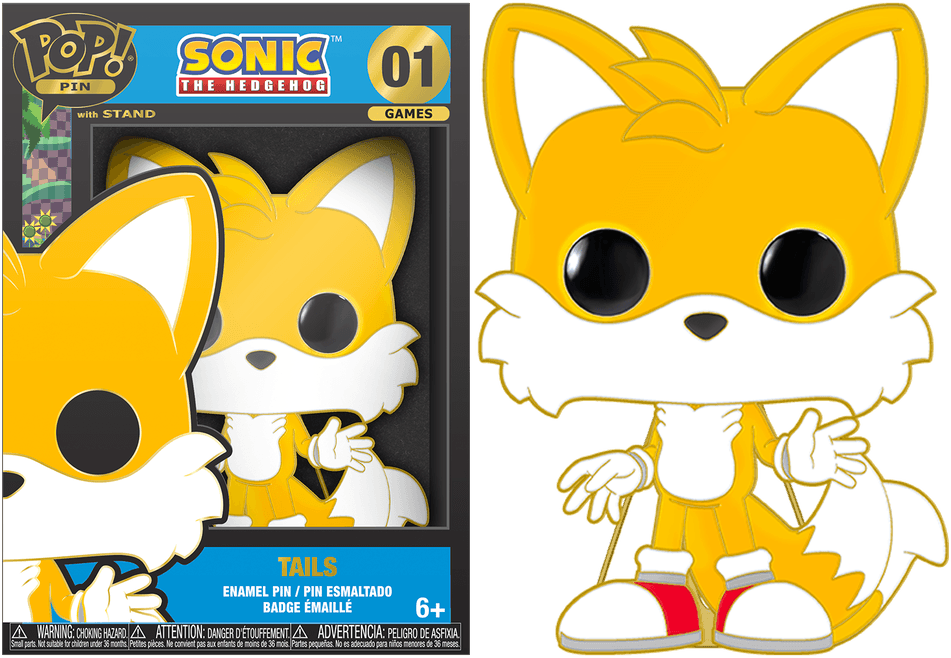FUNSGAPP0001 Sonic the Hedgehog - Super Tails Glow Enamel Pop! Pin - Funko - Titan Pop Culture