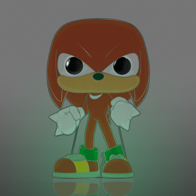 FUNSGAPP0002 Sonic the Hedgehog - Knuckles Glow Enamel Pop! Pin - Funko - Titan Pop Culture