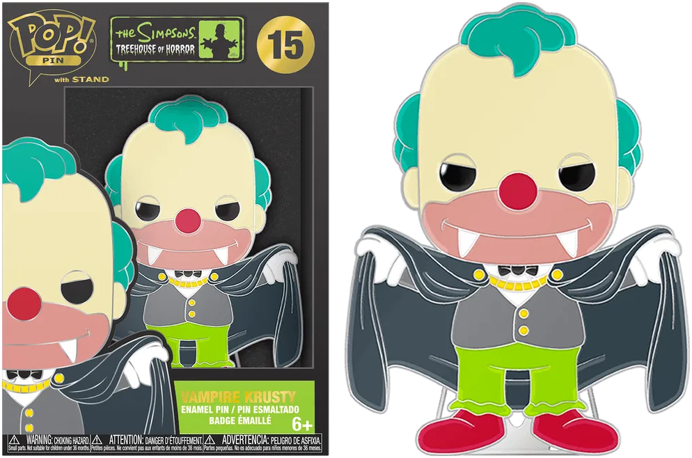 FUNSIMPP0002 The Simpsons - Vampire Krusty Enamel Pop! Pin - Funko - Titan Pop Culture