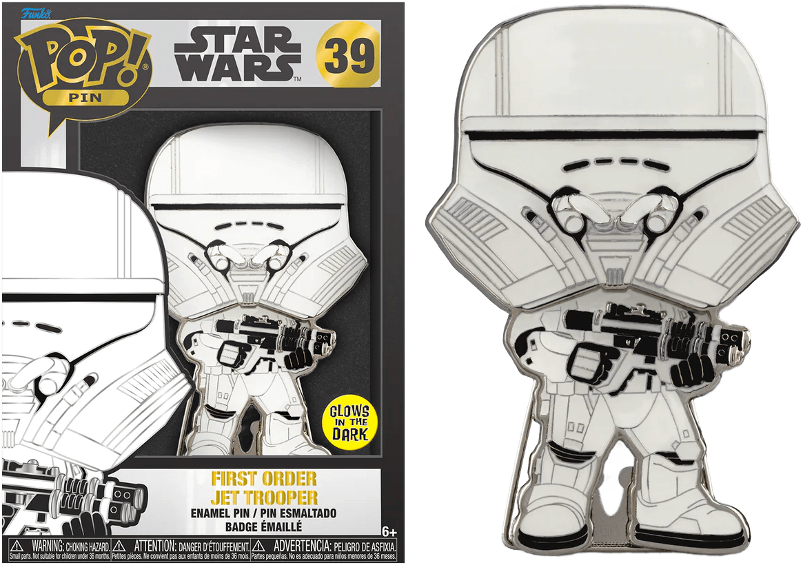 FUNSTPP0080 Star Wars - First Order Jet Trooper White (with chase) 4" Pop! Pin - Funko - Titan Pop Culture