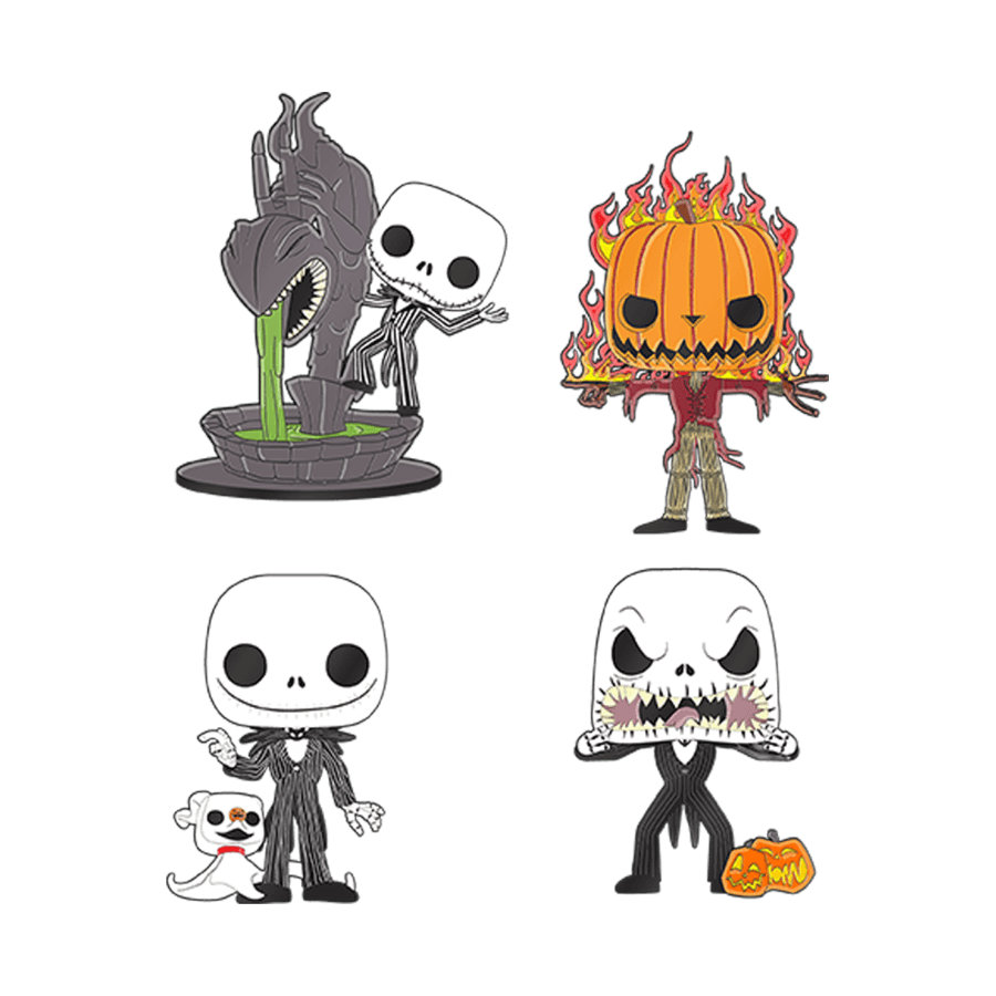 FUNWDPN3128 The Nightmare Before Christmas - This is Halloween Jack Enamel Pin 4-Pack - Loungefly - Titan Pop Culture