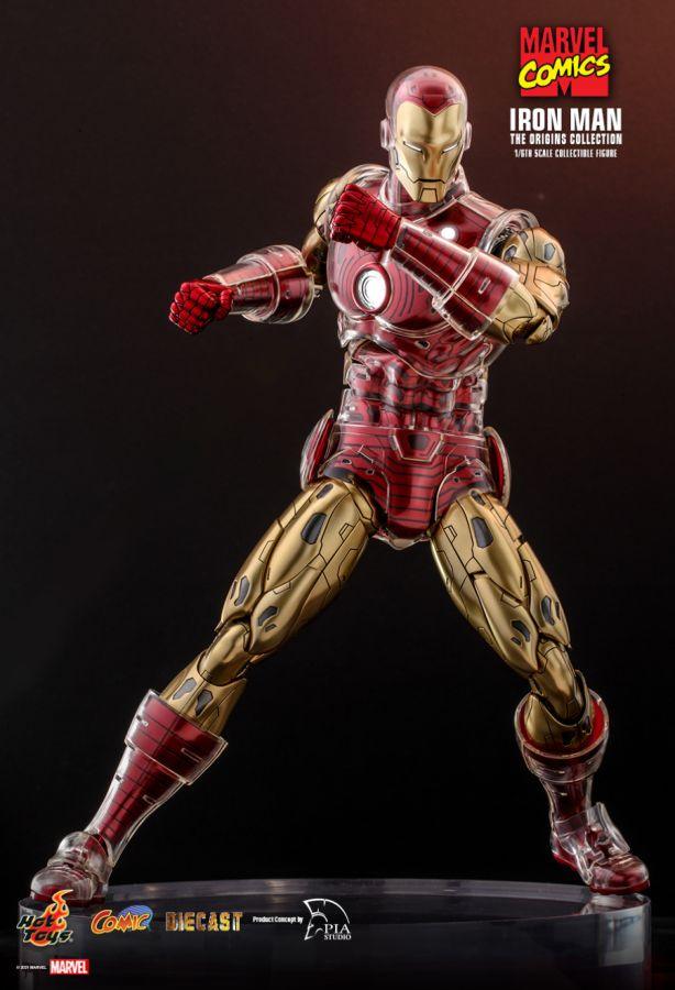 HOTCMS07D37 Marvel Comics - Iron Man Origins 1:6 Scale 12" Diecast Action Figure - Hot Toys - Titan Pop Culture
