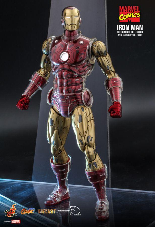 HOTCMS07D37 Marvel Comics - Iron Man Origins 1:6 Scale 12" Diecast Action Figure - Hot Toys - Titan Pop Culture