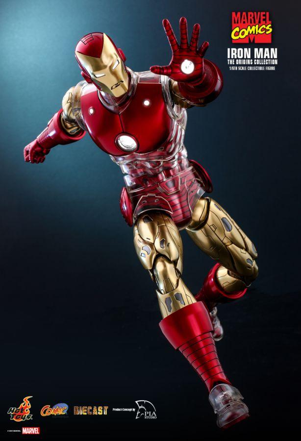 HOTCMS07D37 Marvel Comics - Iron Man Origins 1:6 Scale 12" Diecast Action Figure - Hot Toys - Titan Pop Culture