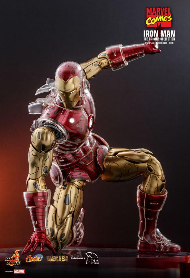 HOTCMS07D37 Marvel Comics - Iron Man Origins 1:6 Scale 12" Diecast Action Figure - Hot Toys - Titan Pop Culture