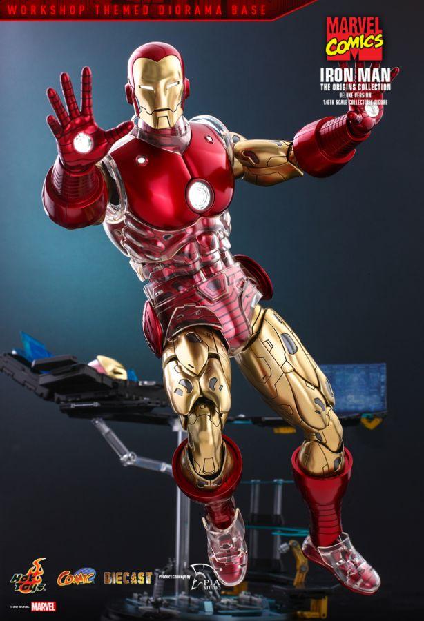 HOTCMS08D38 Marvel Comics - Iron Man Origins Deluxe 1:6 Scale 12" Diecast Action Figure - Hot Toys - Titan Pop Culture