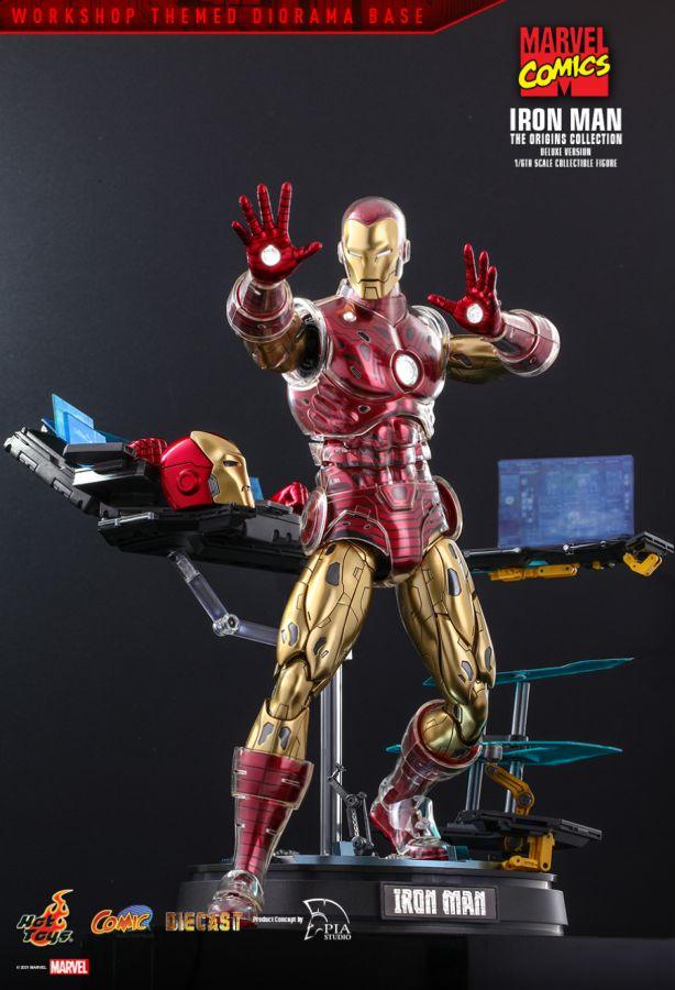 HOTCMS08D38 Marvel Comics - Iron Man Origins Deluxe 1:6 Scale 12" Diecast Action Figure - Hot Toys - Titan Pop Culture