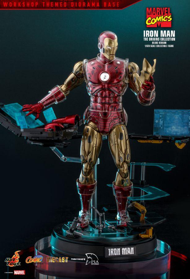 HOTCMS08D38 Marvel Comics - Iron Man Origins Deluxe 1:6 Scale 12" Diecast Action Figure - Hot Toys - Titan Pop Culture