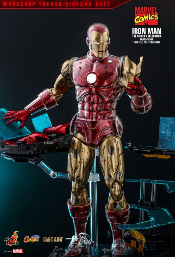 HOTCMS08D38 Marvel Comics - Iron Man Origins Deluxe 1:6 Scale 12" Diecast Action Figure - Hot Toys - Titan Pop Culture