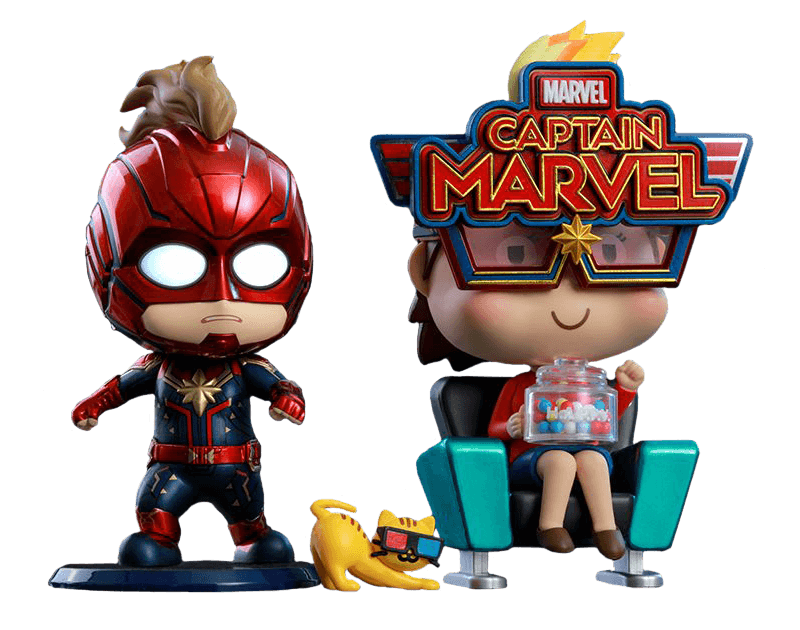 HOTCOSB546 Captain Marvel - Captain Marvel & Movbi Cosbaby Set - Hot Toys - Titan Pop Culture
