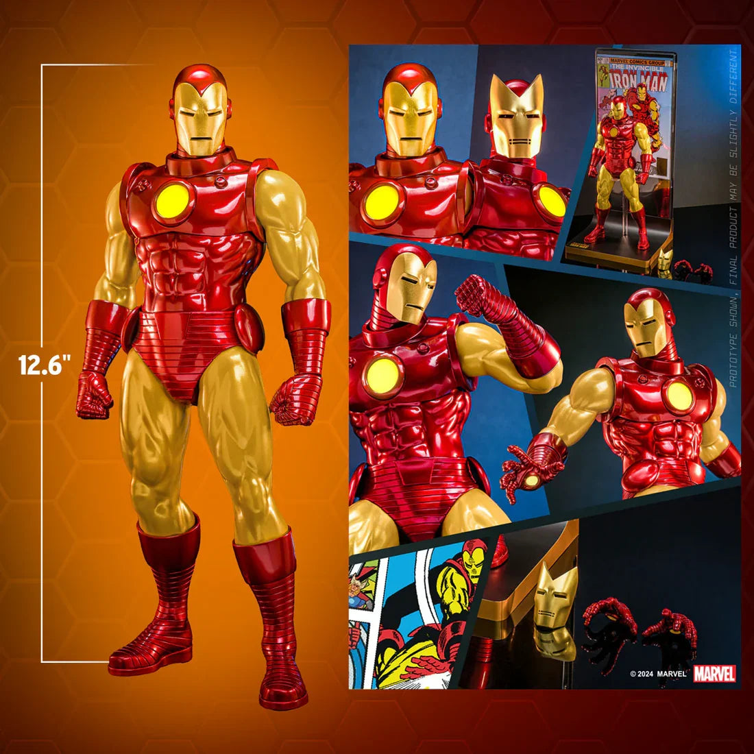 Iron Man - Figura de acción coleccionable a escala 1:6 de Iron Man (HONO STUDIOS)