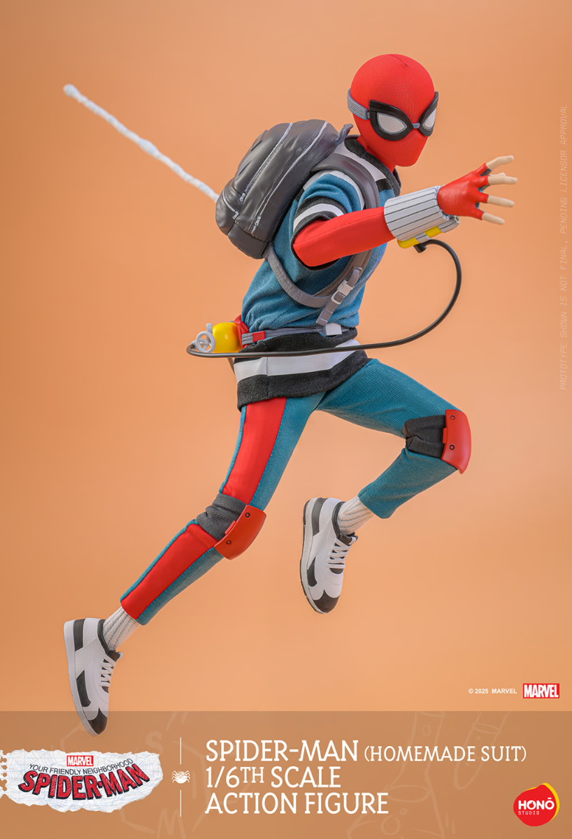 Tu amigable vecino Spider-Man - Figura de acción de Spider-Man con traje casero a escala 1:6