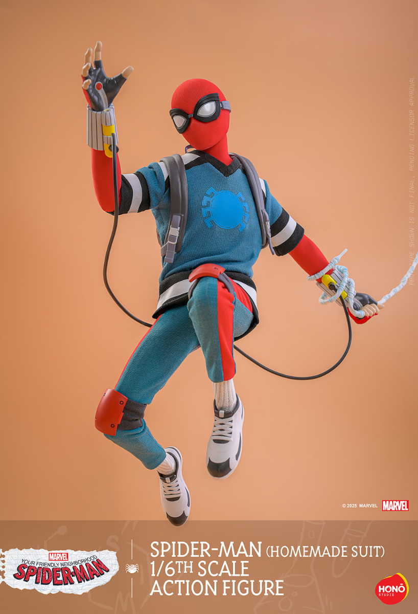 Tu amigable vecino Spider-Man - Figura de acción de Spider-Man con traje casero a escala 1:6