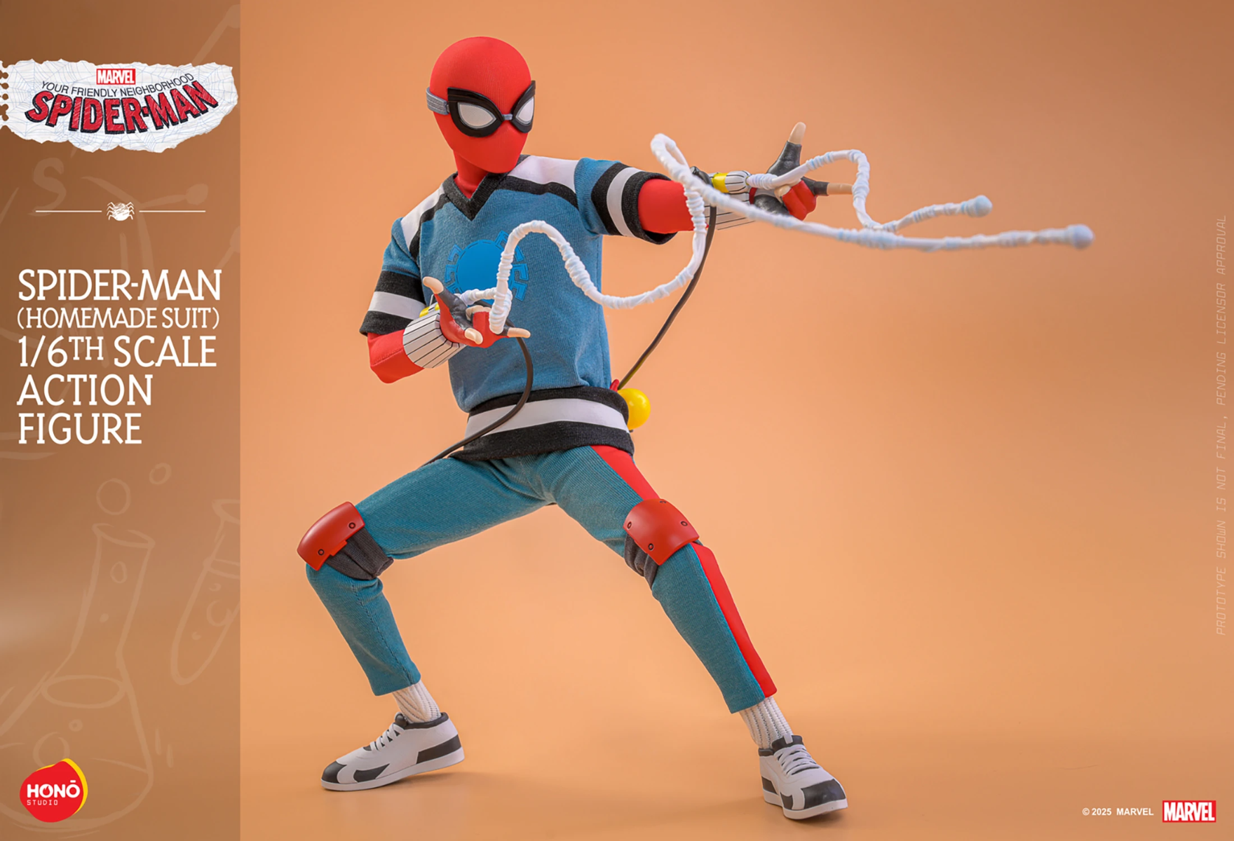 Tu amigable vecino Spider-Man - Figura de acción de Spider-Man con traje casero a escala 1:6
